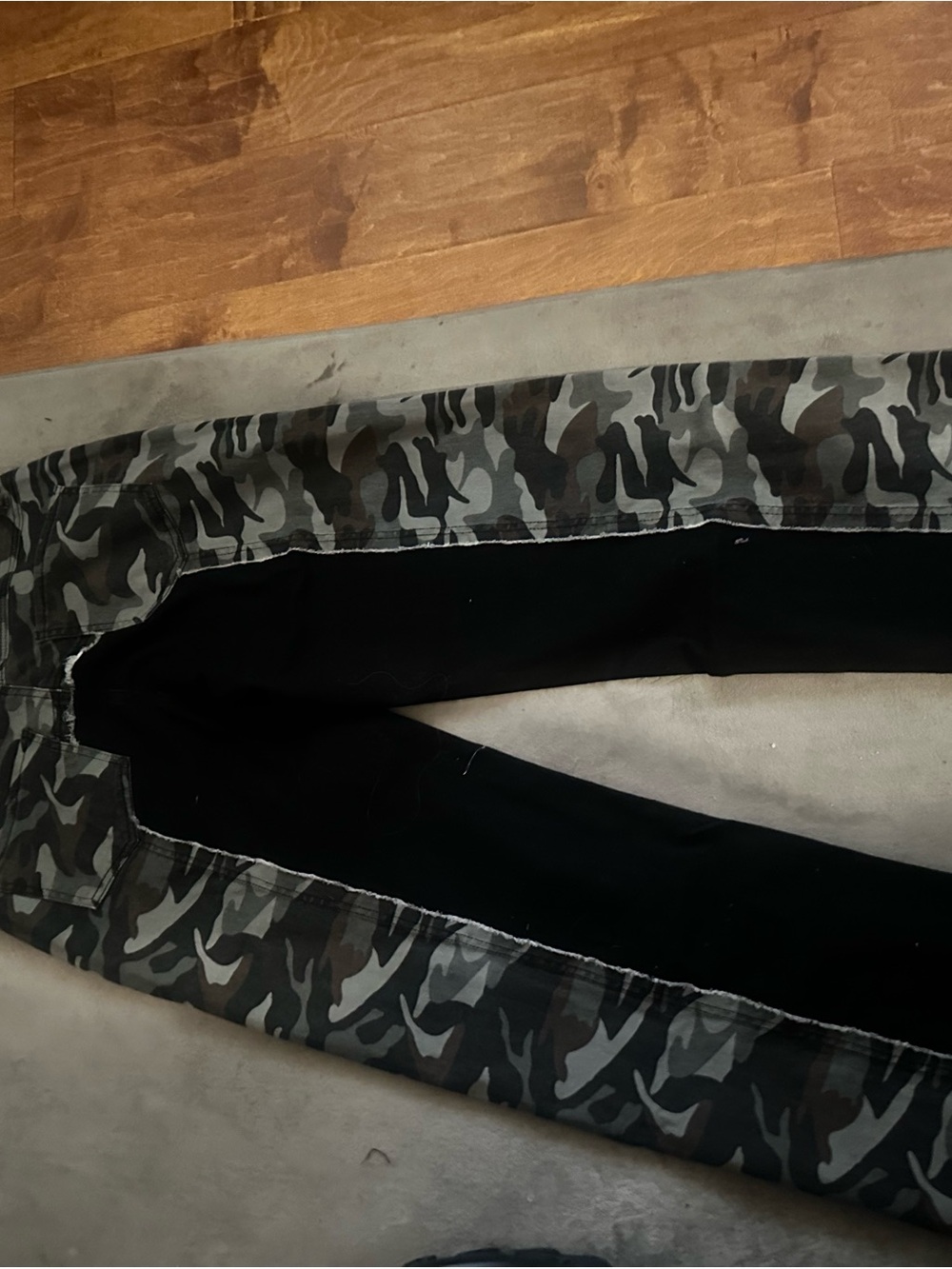 Camo Panel Joggers with Black Inset